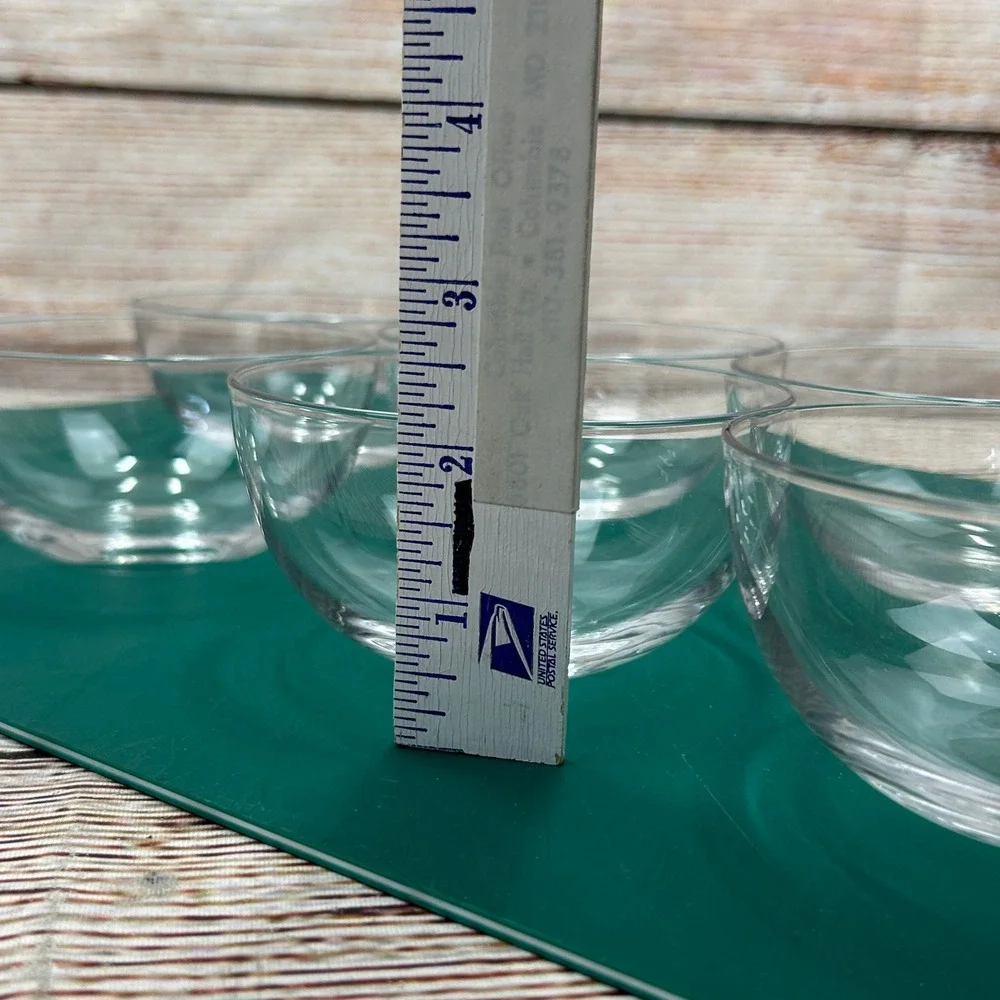 Set of 6 Clear Glass Prep Bowls 4.25 Inch‎ Round Minimalist Kitchenware Small